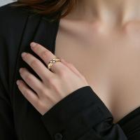 Two-Tone Twisted Band Ring