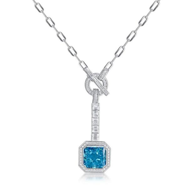 Blue Topaz Lariat Necklace
