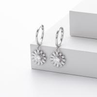 Silver Floral Dangle Earrings