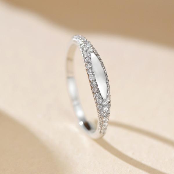 Silver Full Pavé Band Ring