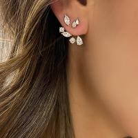 Silver Cubic Zirconia Ear Climbers