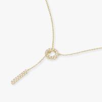 Gold Pavé Lariat Necklace