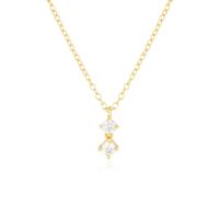 Gold-Plated Silver Cubic Zirconia Pendant Necklace