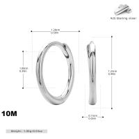 Large Sterling Silver Huggie Earrings