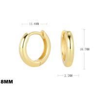 Medium Gold Huggie Hoop Earrings