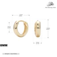 Medium Gold-Plated Huggie Hoop Earrings
