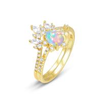 Gold Statement Ring with Opal Stone