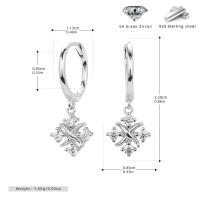 Geometric Charm Silver Dangle Earrings
