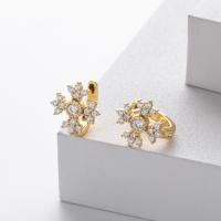 Gold Snowflake Huggie Earrings