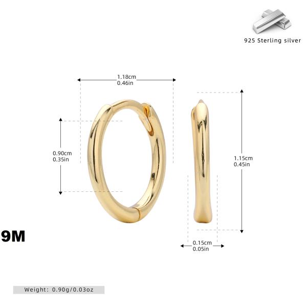 Medium Gold-Tone Huggie Earrings