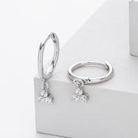 Silver Cubic Zirconia Huggie Earrings