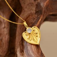 Gold Heart Cubic Zirconia Pendant Necklace