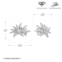 Floral Cubic Zirconia Stud Earrings