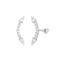 Silver Cubic Zirconia Ear Climber