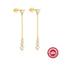 Gold-Tone Cubic Zirconia Dangle Earrings