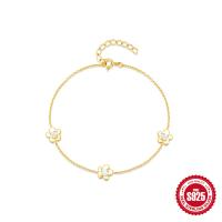Gold-Plated Floral Charm Bracelet