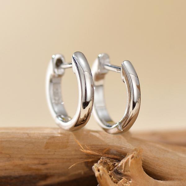 Silver Minimalist Small Hoop Earrings