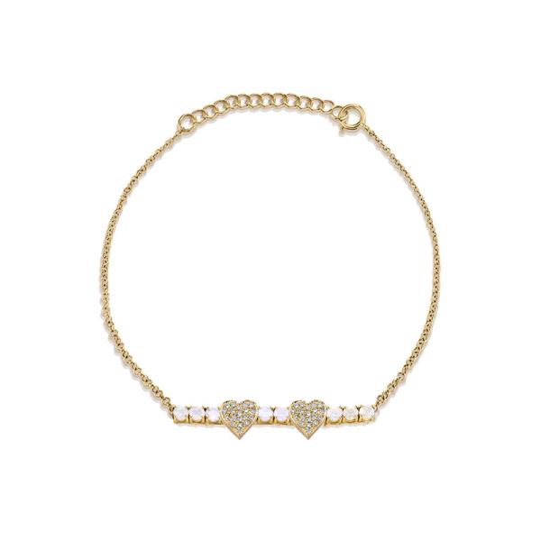 Gold Heart Charm Bracelet