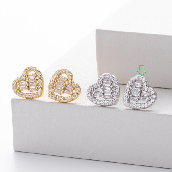 Gold-Tone Heart Stud Earrings