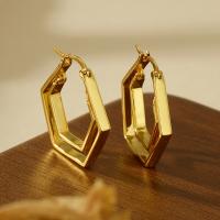 Geometric Gold-Tone Hoop Earrings