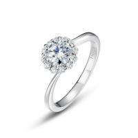 Silver Prong Cubic Zirconia Ring