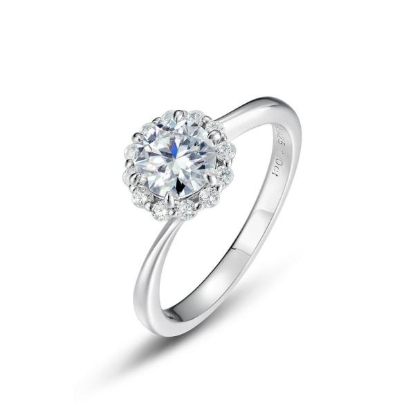 Silver Prong Cubic Zirconia Ring