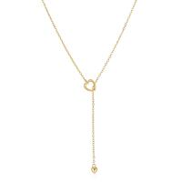 Gold Heart Lariat Necklace