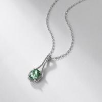 Emerald Teardrop Pendant Necklace