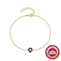 Gold-Plated Evil Eye Chain Bracelet