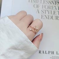 Rose Gold Airplane Open Band Ring