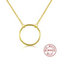 Gold-Tone Circle Pendant Necklace