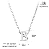 Silver Letter 'B' Pendant Necklace