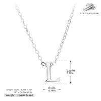 Silver Letter 'L' Pendant Necklace
