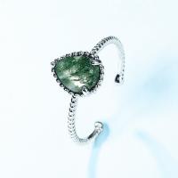 Green Jade Silver Cuff Bracelet