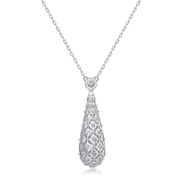 Sterling Silver Geometric Pendant Necklace