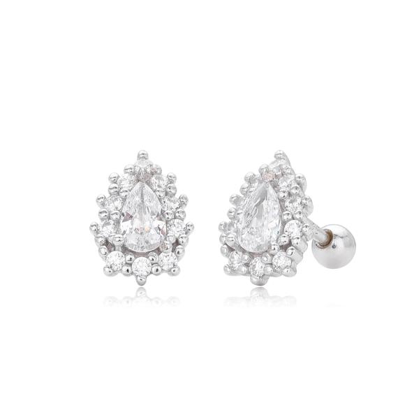 925 Silver Cubic Zirconia Stud Earrings