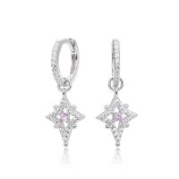 Silver Geometric Dangle Earrings
