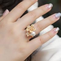 Floral Pearl Statement Ring