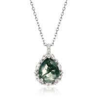 Sterling Silver Green Pendant Necklace