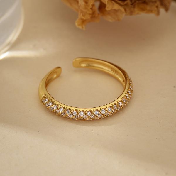 Gold Pavé Cuff Bracelet
