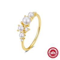 Gold Band with Freshwater Pearls Ring