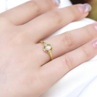 Delicate Opal Gold-Tone Solitaire Ring
