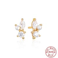 Gold-Tone Mixed Stone Stud Earrings