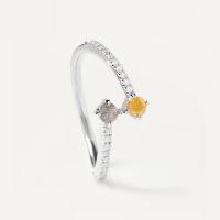 Delicate Silver Band with Mixed Stones