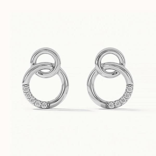 Silver Geometric Hoop Earrings