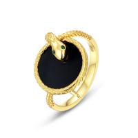 Gold Snake Onyx Ring