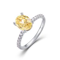 Silver Citrine Solitaire Ring