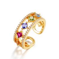 Gold Multicolor Gemstone Band Ring