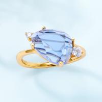 Gold Sapphire Solitaire Ring