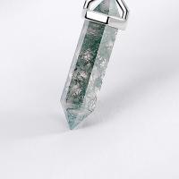 Moss Agate Silver Point Pendant